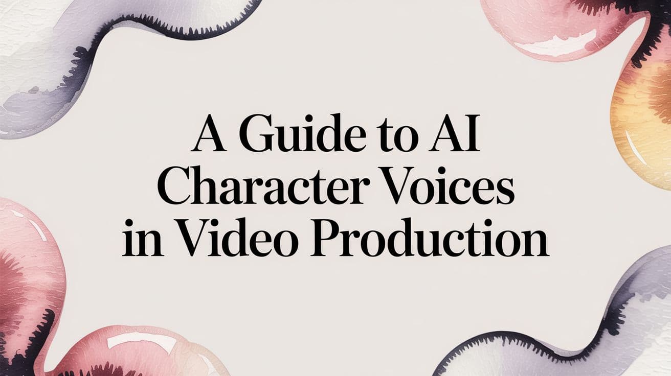 A Guide to AI Character Voices in Video Production