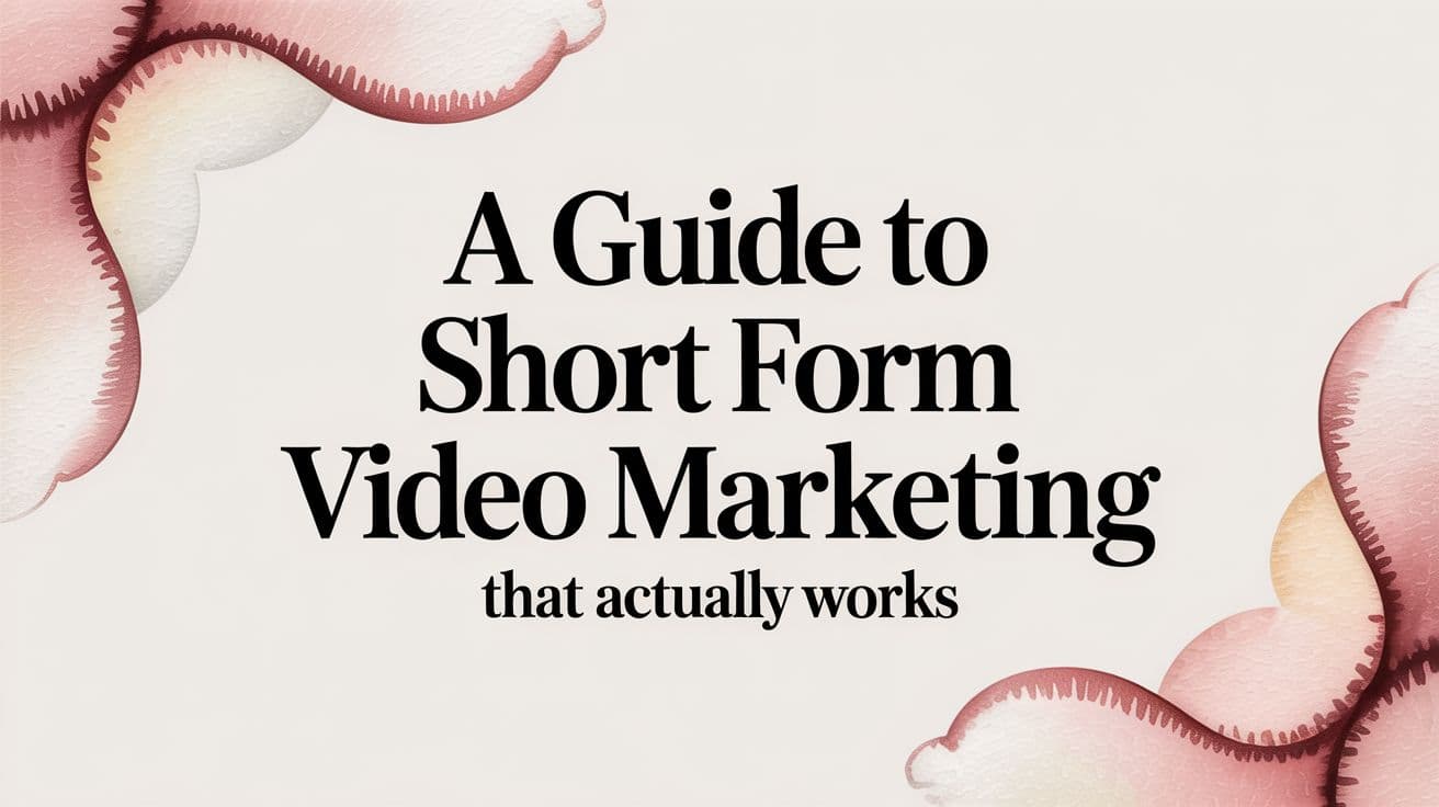 A Guide to Short Form Video Marketing That Actually Works