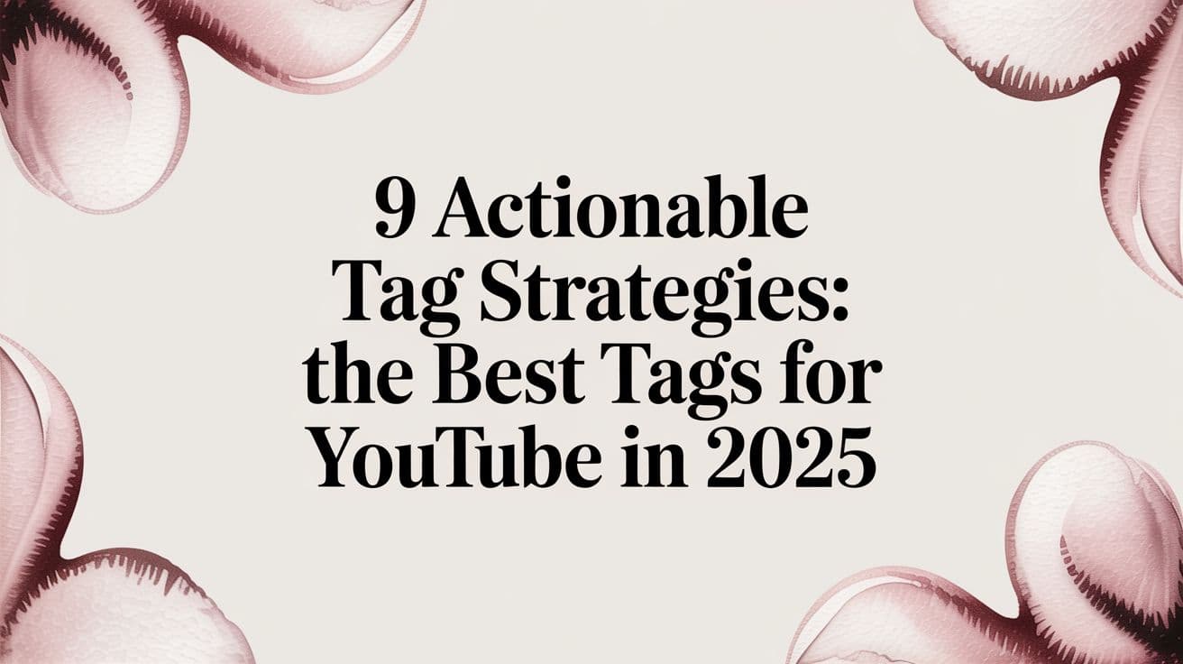 9 Actionable Tag Strategies: The Best Tags for YouTube in 2025